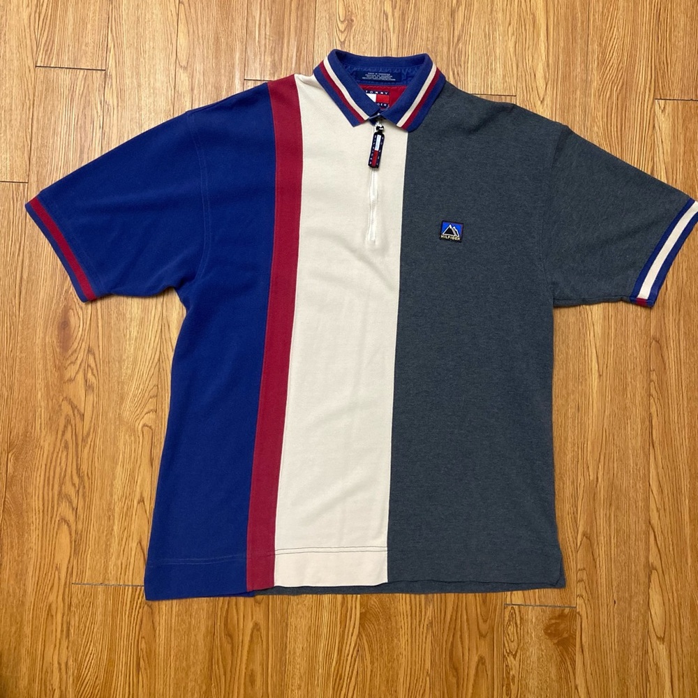 Vintage 1990s Tommy Hilfiger polo zip size Large